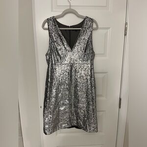 Lulus Sequin Dress in Silver🪩